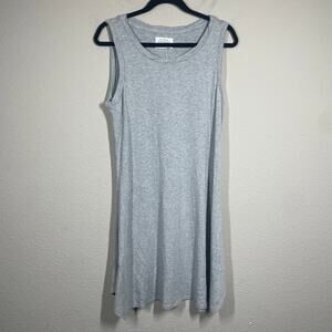 Southcott 3/Large Rock N Roll Tank Mini Dress Gray Cotton Lagenlook Sleeveless